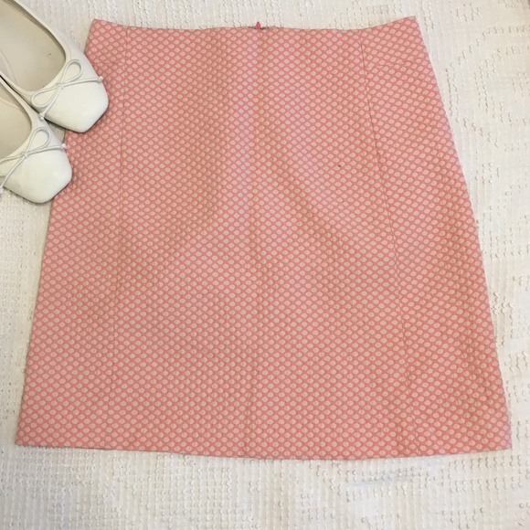 LOFT | Skirts | 5 For 9 Loft Pink Polka Dot Jacquard Skirt | Poshmark